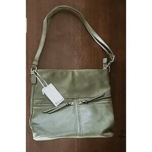 100% Cruelty Free: Alyssa Crossbody Sage Green Vegan Leather Bag